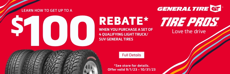 General Tire Rebate | Pace Tire Pros